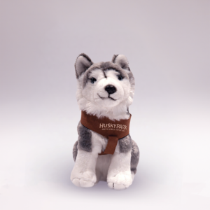 Husky sitting 20 cm, gray
